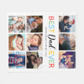 Personalisierter bester Vater je Foto Fleecedecke (Vorderseite (Horizontal))