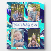 Personalisierter bester Vater je Foto Fotoplatte (Vorderseite)