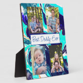 Personalisierter bester Vater je Foto Fotoplatte (Seite)