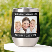 Personalisierter bester Vater je Foto Schwarz