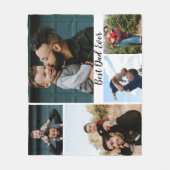 Personalisierter bester Vater je FotoCollage Fleecedecke (Vorderseite)