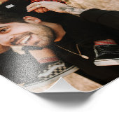 Personalisierter bester Vater je FotoCollage Fotodruck (Ecke)