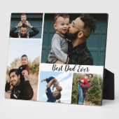 Personalisierter bester Vater je FotoCollage Fotoplatte (Seite)