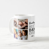 Personalisierter bester Vater je FotoCollage Kaffeetasse (Vorderseite Links)