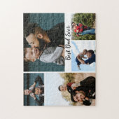 Personalisierter bester Vater je FotoCollage Puzzle (Vertikal)