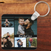 Personalisierter bester Vater je FotoCollage Schlüsselanhänger (Rückseite)