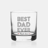 Personalisierter bester Vater je Hände runter Whiskyglas (Vorderseite)
