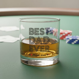 Personalisierter bester Vater je Hände runter Whiskyglas