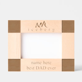 Personalisierter bester VATER je Iceberg Kunstvoll Geätzte Rahmen