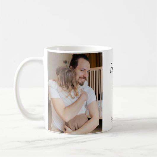 Personalisierter bester Vater je Kaffeepause Tasse (Links)