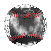 Personalisierter bester Vater je Schwarze Gefärbte Baseball (Vorderseite)