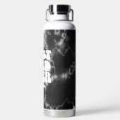 Personalisierter bester Vater je Schwarze Gefärbte Trinkflasche (Rückseite)