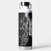 Personalisierter bester Vater je Schwarze Gefärbte Trinkflasche (Vorderseite)