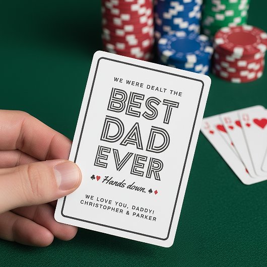 Personalisierter bester Vater je Spielkarten