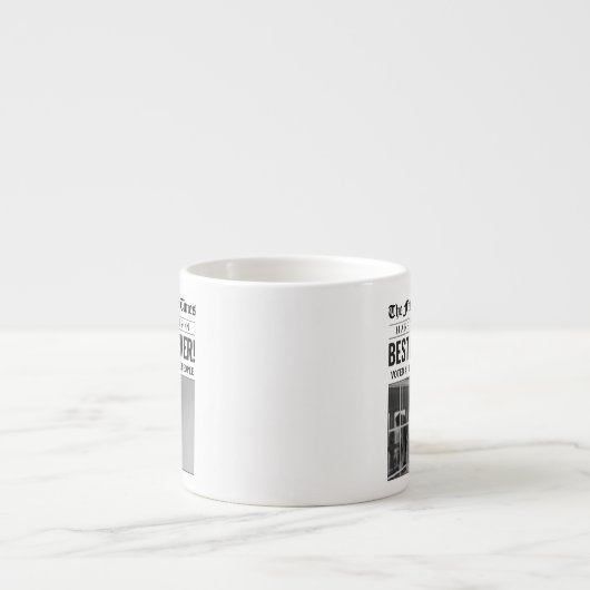 Personalisierter bester Vater je Zeitung Espressotasse (Vorderseite)