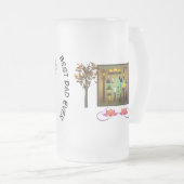 Personalisierter bester Vater jemals mit Lotus Art Mattglas Bierglas (VorderseiteRechts)