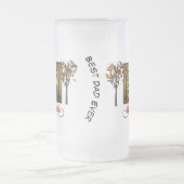 Personalisierter bester Vater jemals mit Lotus Art Mattglas Bierglas (Mittel)