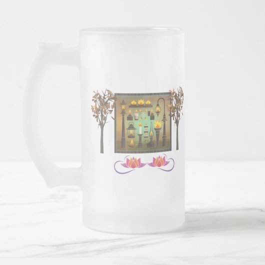 Personalisierter bester Vater jemals mit Lotus Art Mattglas Bierglas (Links)
