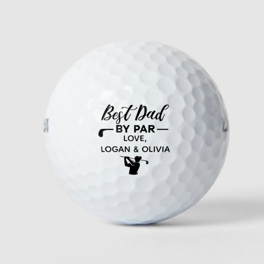 Personalisierter bester Vater Par Individuelle Nam Golfball (Vorderseite)
