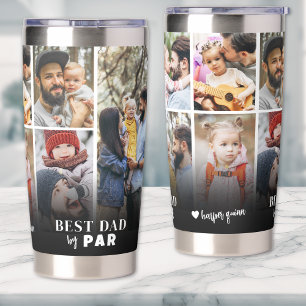 Personalisierter bester Vater per Par Foto Collage Thermobecher