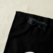 Personalisierter bester Vater-Schwarz-weißes Strandtuch (Beispiel)