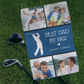 Personalisierter bester Vater von Par Fotomaterial Golfhandtuch