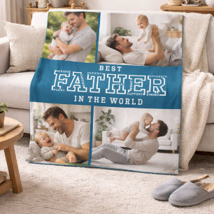Personalisierter bester Vatertag   Benutzerdefinie Fleecedecke