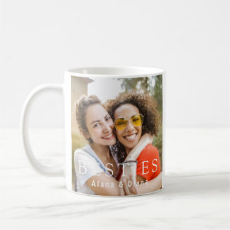 Personalisierter Besties-Becher mit Namen und Foto Kaffeetasse