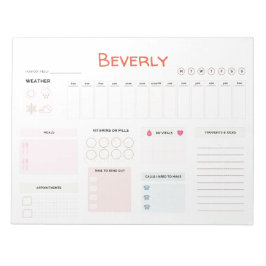 Personalisierter Betreuungsplaner Notizblock