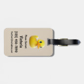 Personalisierter Beutel für Gummihauben Gepäckanhänger (Rückseite horizontal)