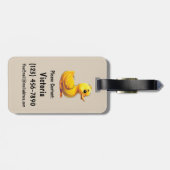 Personalisierter Beutel für Gummihauben Gepäckanhänger (Rückseite horizontal)