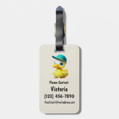 Personalisierter Beutel für Gummihauben Gepäckanhänger (Rückseite vertikal)