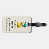 Personalisierter Beutel für Gummihauben Gepäckanhänger (Rückseite horizontal)