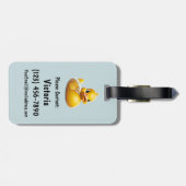 Personalisierter Beutel für Gummihauben Gepäckanhänger (Rückseite horizontal)