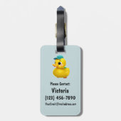 Personalisierter Beutel für Gummihauben Gepäckanhänger (Rückseite vertikal)