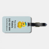 Personalisierter Beutel für Gummihauben Gepäckanhänger (Rückseite horizontal)