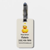 Personalisierter Beutel für Gummihauben Gepäckanhänger (Rückseite vertikal)