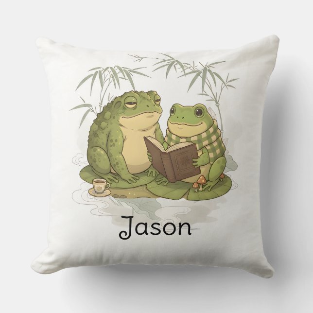 Personalisierter BG 4 Mossy the Toad Kissen (Vorderseite)