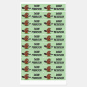 Personalisierter Biber mit Kettensäge Cartoon Spaß Etiketten (Blatt)