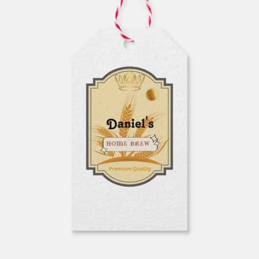 Personalisierter Bierglas-Cup Geschenkanhänger (Rückseite)