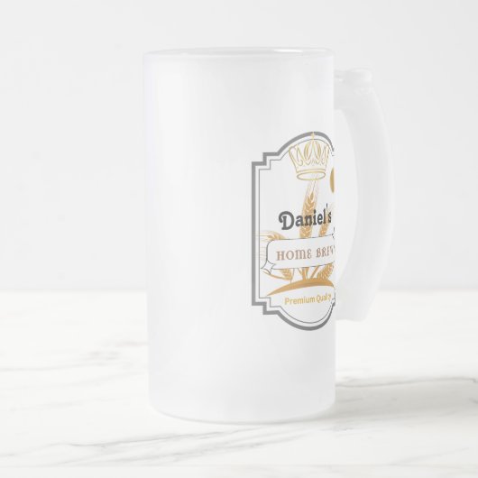 Personalisierter Bierglas-Cup Mattglas Bierglas (VorderseiteRechts)