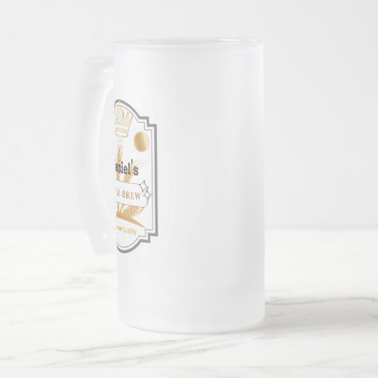 Personalisierter Bierglas-Cup Mattglas Bierglas (Vorderseite Links)