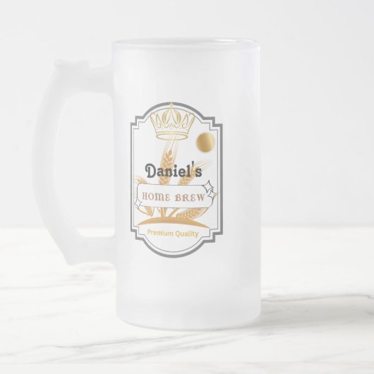 Personalisierter Bierglas-Cup Mattglas Bierglas (Links)