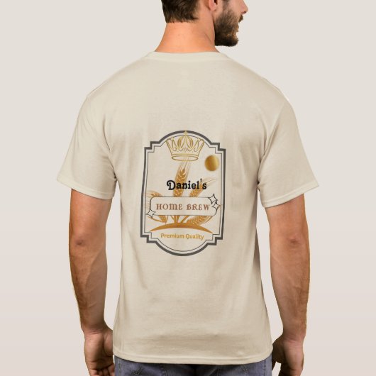 Personalisierter Bierglas-Cup T-Shirt (Rückseite)