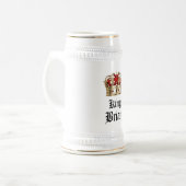Personalisierter Bierstein Bierglas (Vorderseite Links)