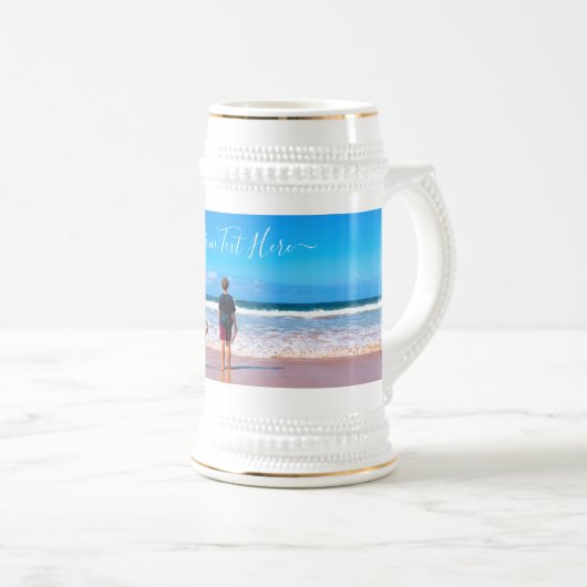 Personalisierter Bierstein und benutzerdefinierter Bierglas (VorderseiteRechts)