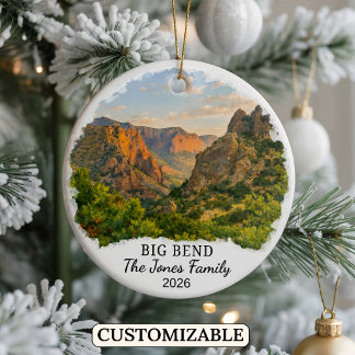 Personalisierter Big Bend National Park Schmuck Te Keramik Ornament