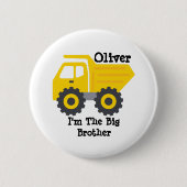 Personalisierter Big Brother Yellow Dump Taster Button (Vorderseite)