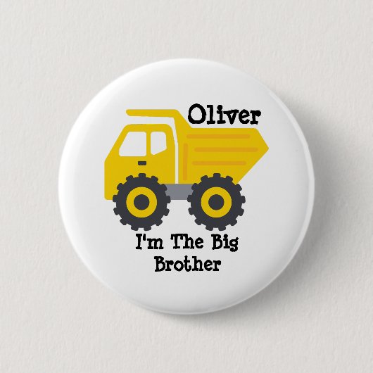Personalisierter Big Brother Yellow Dump Taster Button (Vorderseite)