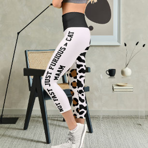 Personalisierter Big Cat Muster Spot Print Animal Capri Leggings